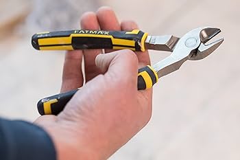 Stanley 0-89-860 Diagonal Cutting Plier, Black/Yellow - Wire